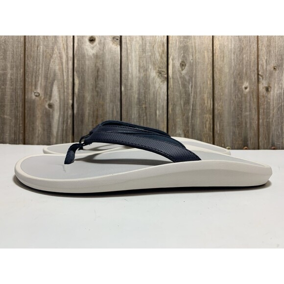 OLUKAI Pi'oe Blue Grey Women's Beach Sandals Water-Resistant Flip-Flop Slides 7 - Picture 3 of 7